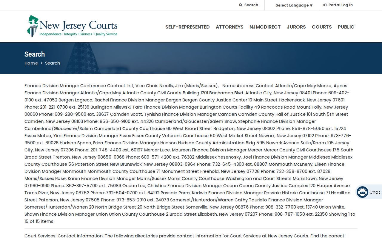 New Jersey Courts Find a Case branches for a Parsippany-Troy Hills resident lookup