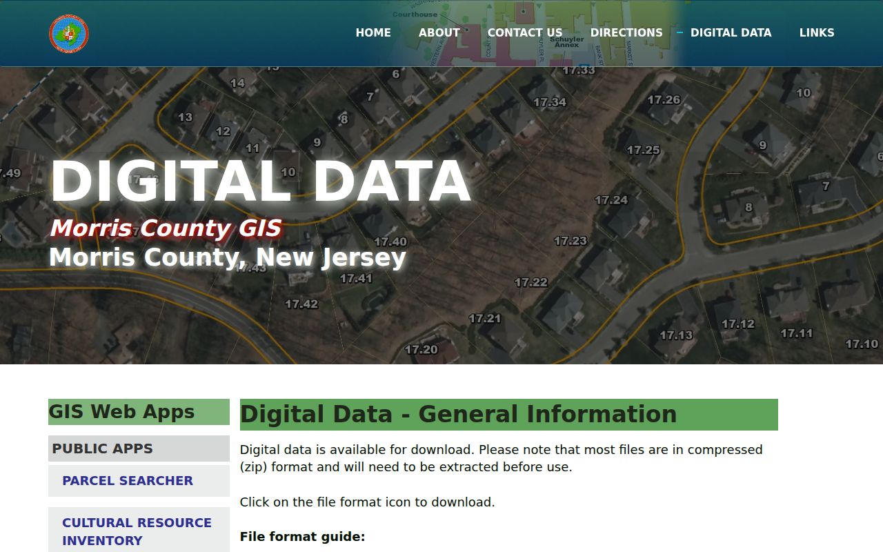 Parsippany-Troy Hills street directory Morris County GIS data resources